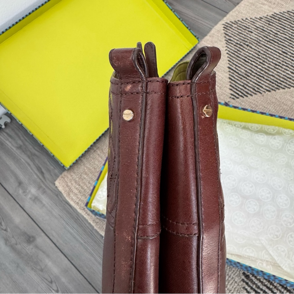 Tory Burch Chestnut Leather Knee-High Boots - Picture 6 of 16